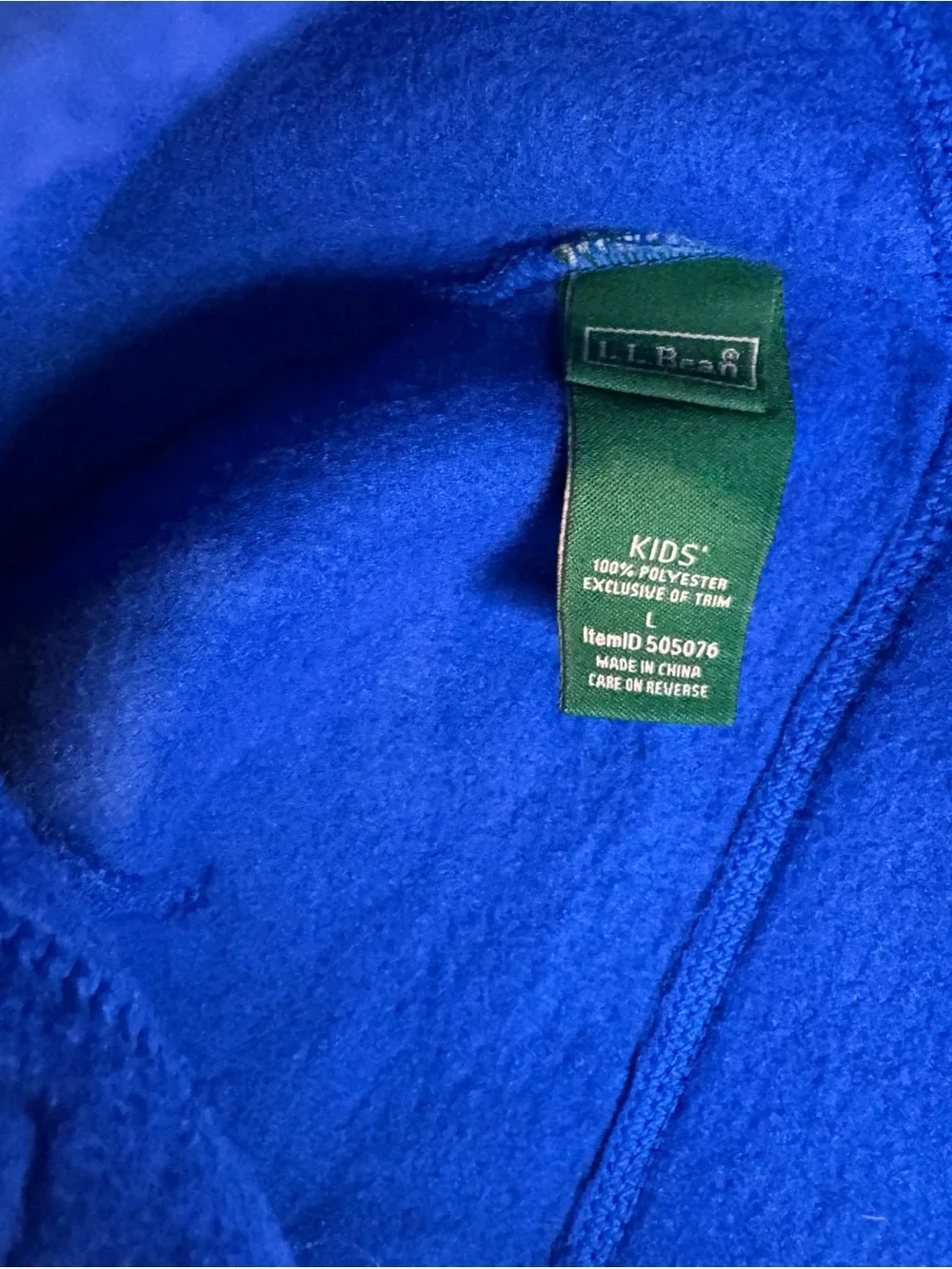 L.L.Bean Bright Blue Kids' Fleece Hoodie